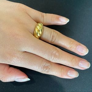 Mejuri Vermeil Croissant Dome Ring